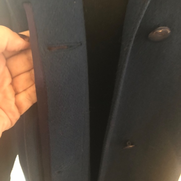 D’ALLAIRD’S Vintage Granny Cottagecore Blue Wool Coat - Picture 5 of 7